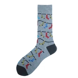 Wholesale Bulk Crew Cotton Novelty Socks Custom Print Jacquard Mens Dress Socks Colorful Men Happy Socks