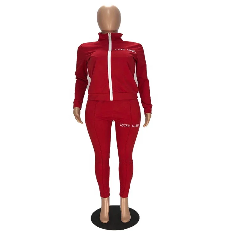 Womens Fall Fashion 2021 Lucky Label Long Sleeve Two Piece Pants Set Sweatsuit