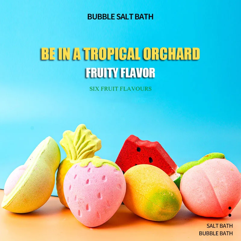 Wholesale Private Label 100% Natural Mineral Herbal Organic Vegan Peach Bath Bombs Fizzies Kit Gift Bubble Bathbombs Set