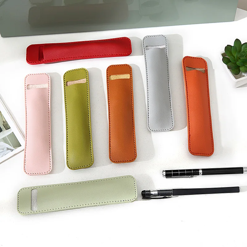 OEM Custom size double-sided flannel microfiber suede drawstring pocket pen storage Multicolor printed pen case