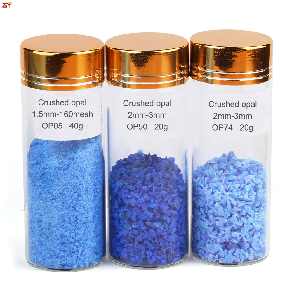 (MOQ 5 g each size each color) 2mm-3mm Different Colors Lab Created Crushed Opal, 92 colors Synthetic Opal Chips