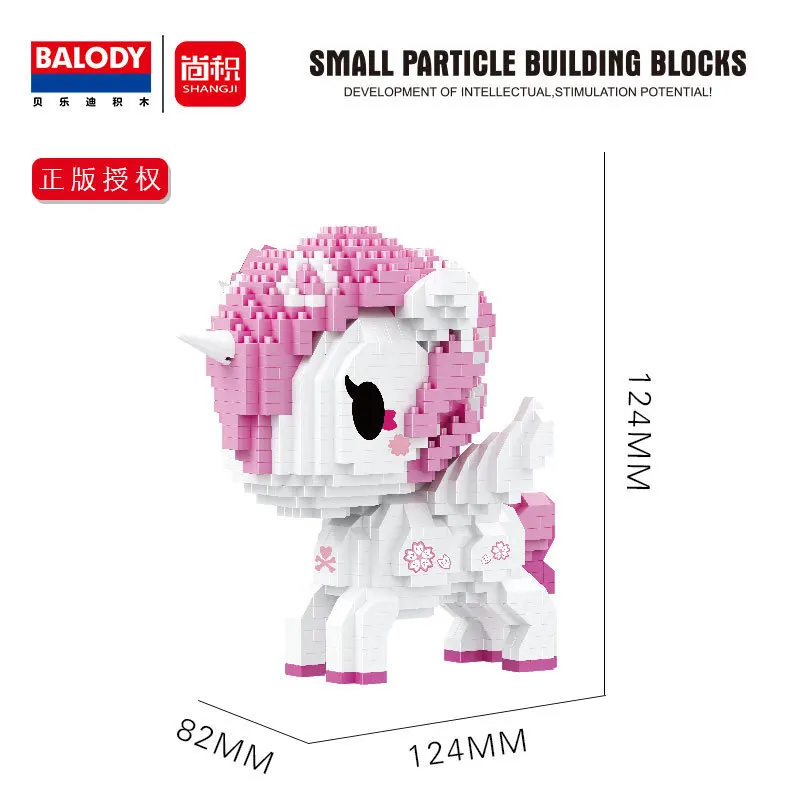 XR tokidoki Robot Unicorn Attack micro mini building block sets diy mini legoing cartoon character building blocks