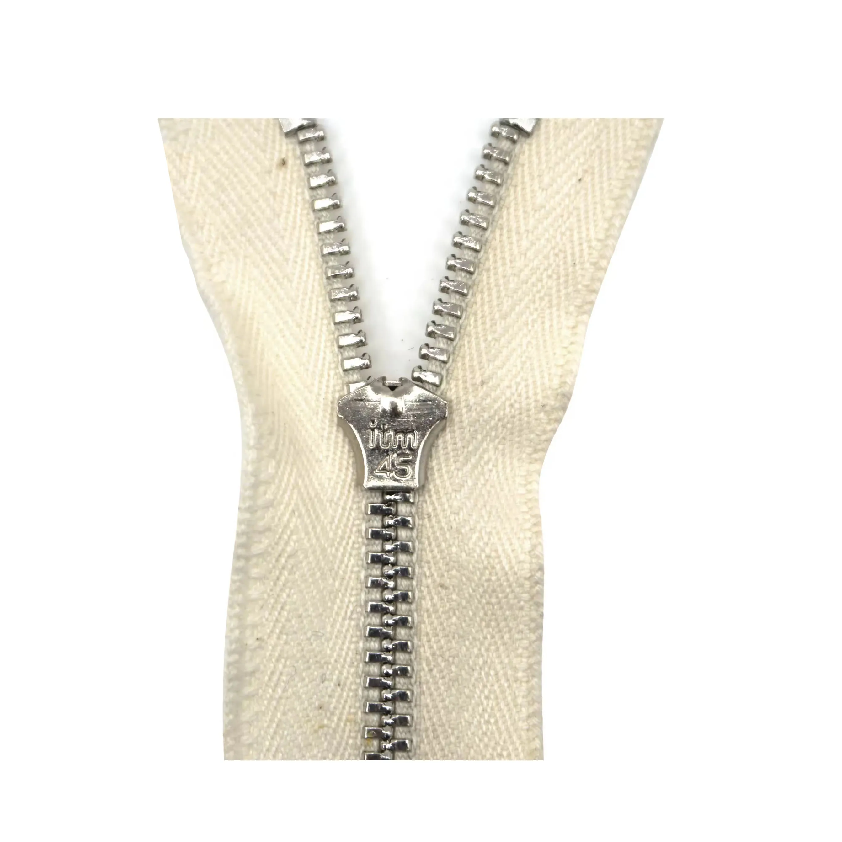 New Arrival Brass Zipper Functional For Jeans 4.5YG 10CM Cotton Zipper Closed end