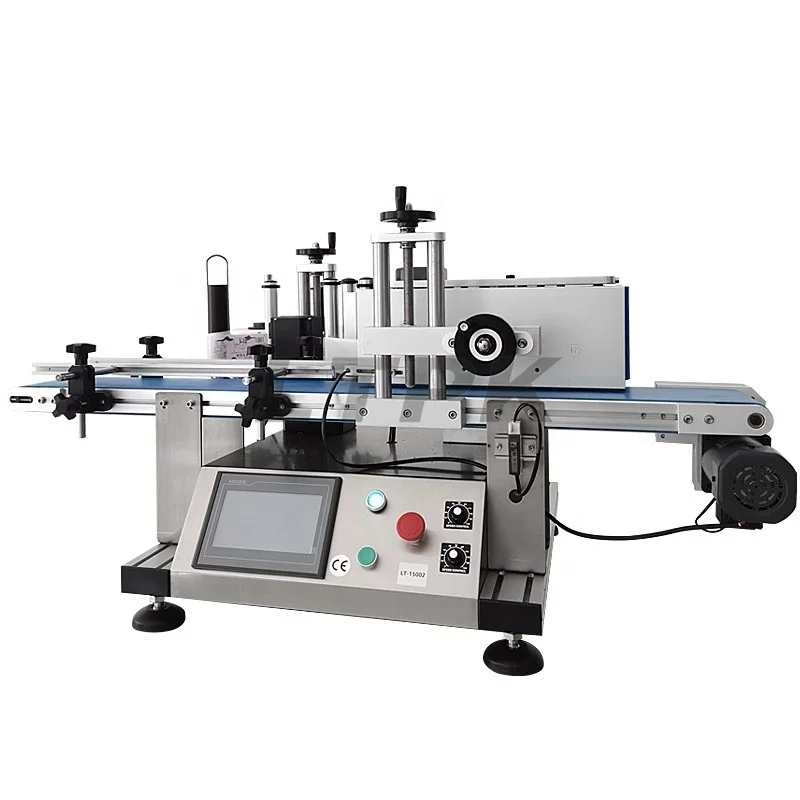 Automatic Desktop Factory beverage Beer Paint Aluminium Tin Cans PET Plastic Round Bottle Labeling Machines