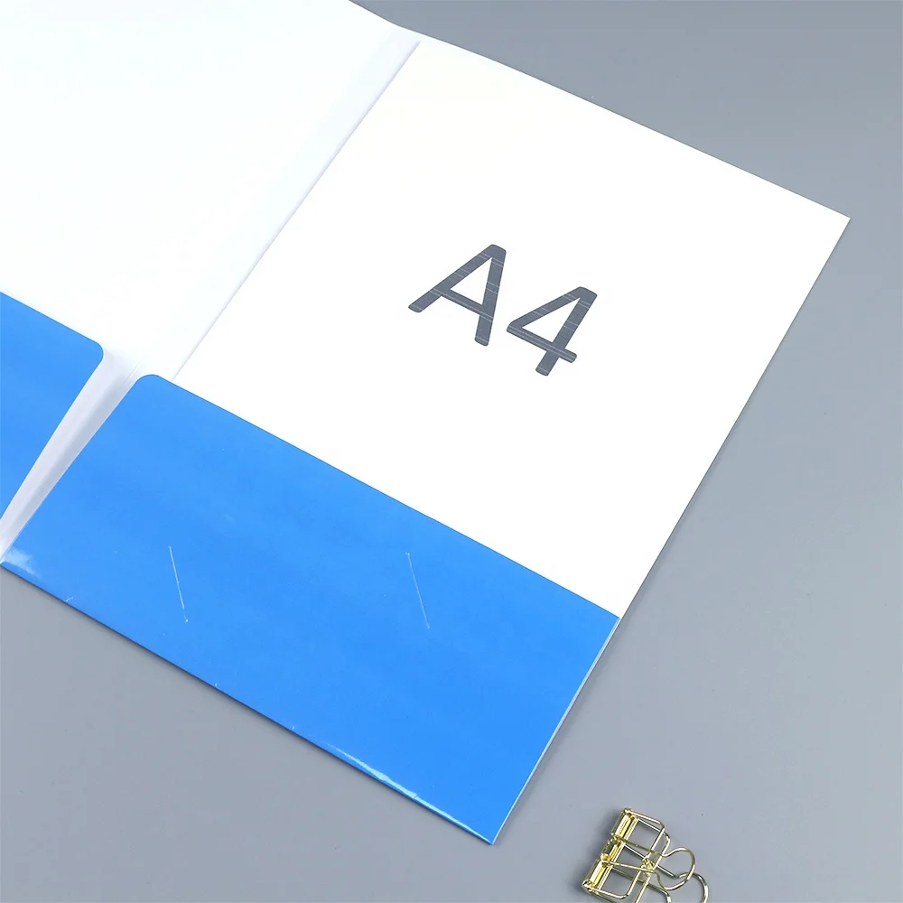 China factory Printing A4 A5 Paper Document Presentation File Folders Custom Logo for File and Business Folders with Pockets