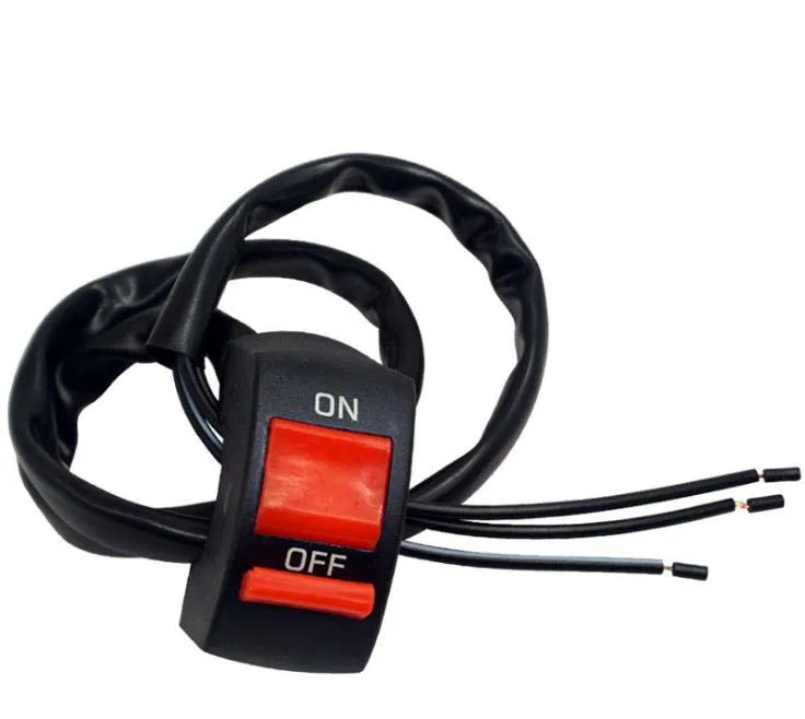 Motorcycle off-road vehicle accessories LED headlight spotlight switch double flash flash three-wire handlebar faucet switch
