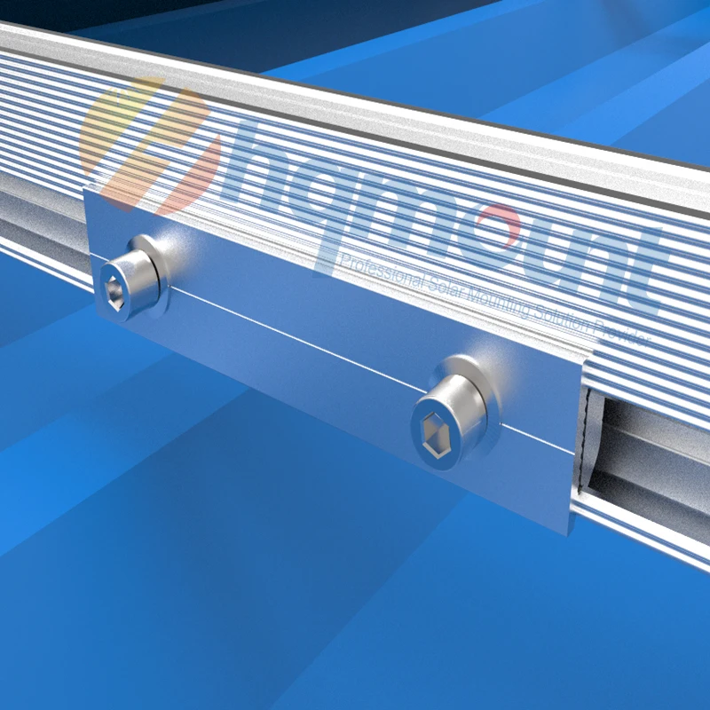 HQ Mount HQ-SP-W50B Solar Aluminium Rail with Rail Splice  for Rooftop Mounting System