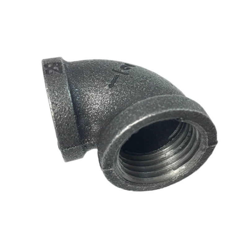 DIY Made Black Malleable Cast Iron Pipe elbow Fitting for home decoration