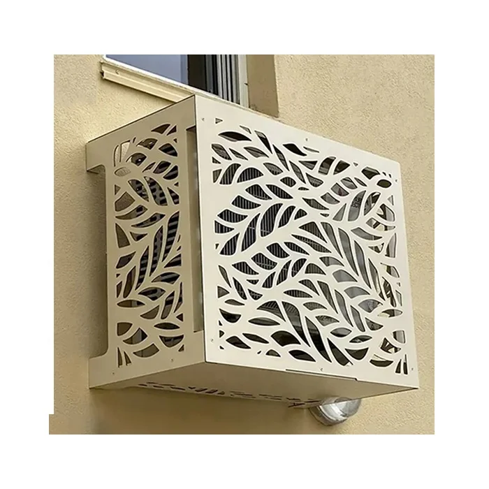Customized Decorative  Pattern Laser Cut Metal Air Conditioner Cover Outdoor Air Conditioner Cover