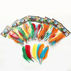 12 Pcs 6 Inches Colorful Small Goose Fluffy Feathers Decor Feather for DIY Craft Clothing Wedding Home Party Decorations