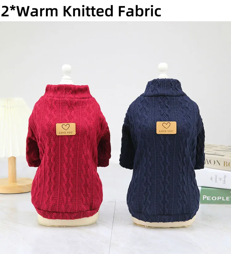 Spring Cute Fashion Medium Small Pet Clothes Poodle Pomeranian Dog Knitting Coat