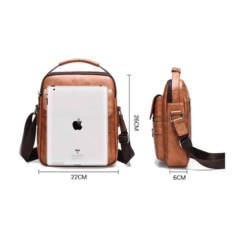 Custom shoulder bag for man leather messenger casual crossbody bag male small business handbag