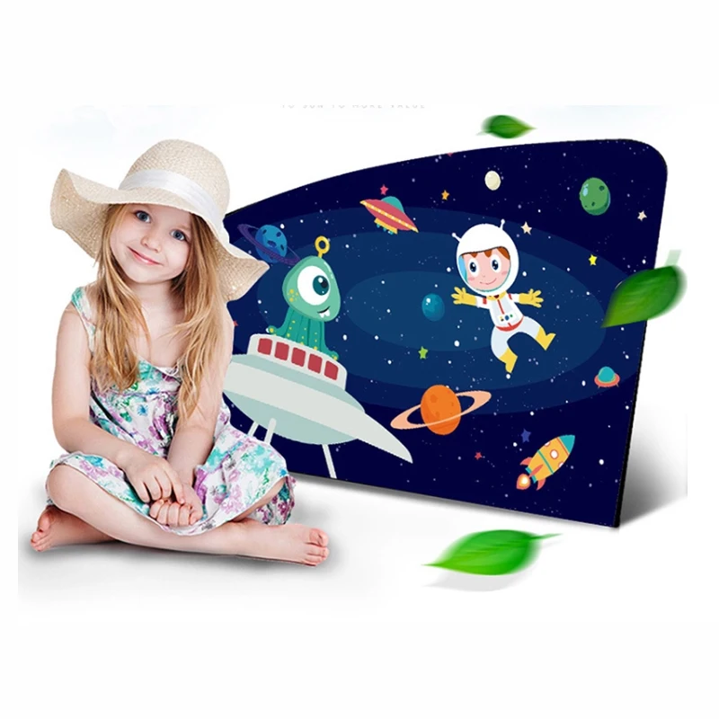 
Window Curtain Magnetic shade Cartoon Magnetic Sunscreen Car Sun Protection Window Curtain Summer Adjustable Sunscreen Sun Shade 