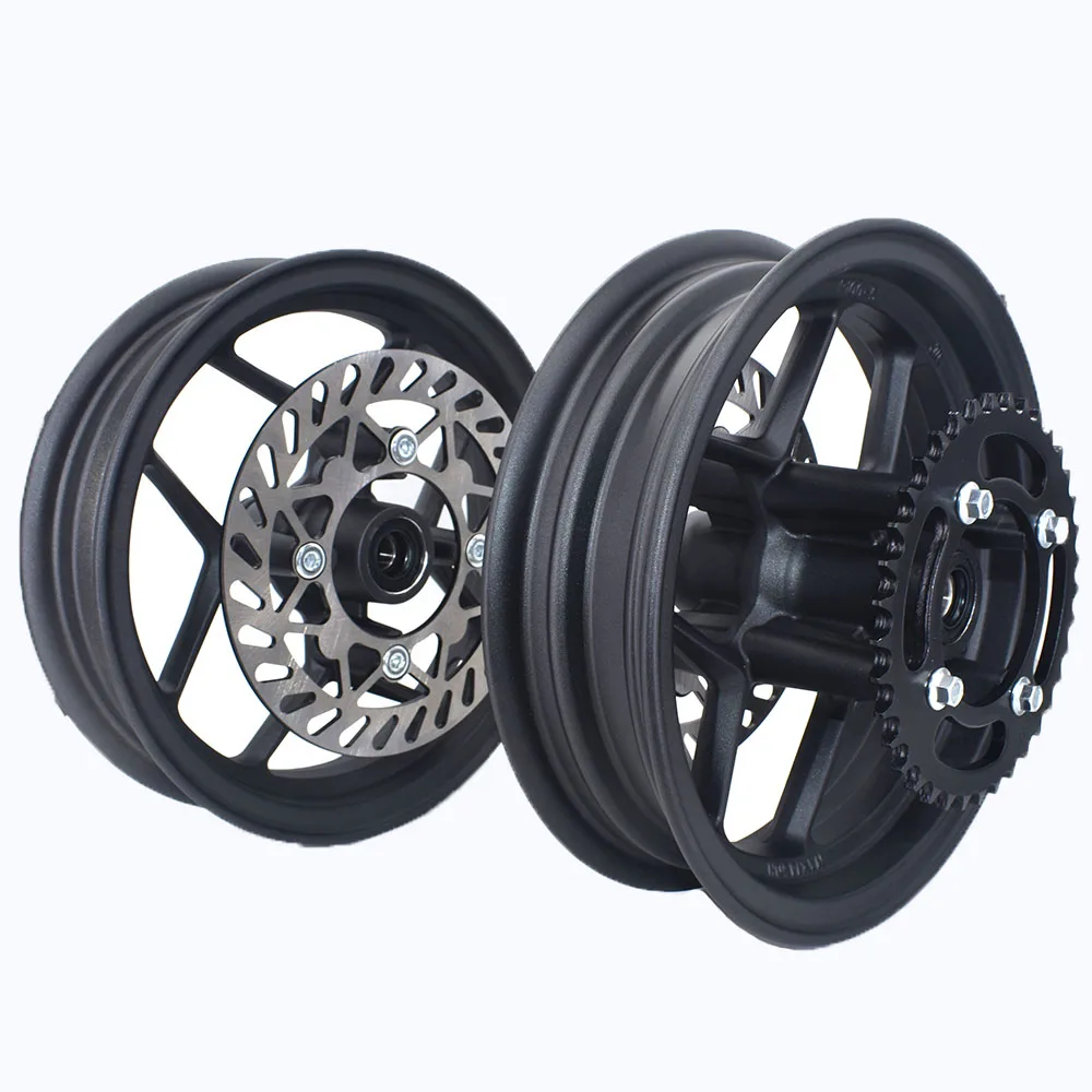 10inch Front And Rear Rims With Brake disc Plate 190MM and Sprocket #428 For Dirt Pit Bike Refitting Racing Bike Wheels