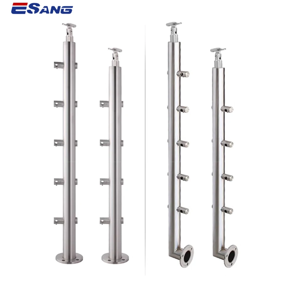 ESANG Deck Stair Balcony DIY Wire Rope Cable Railing 304 316 Stainless Steel Balustrade Post