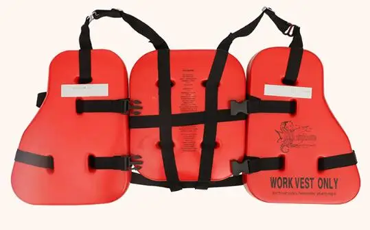 Three Piece PVC Work Vest For Oil Platform Safety Vest Offshore Life Jacket
