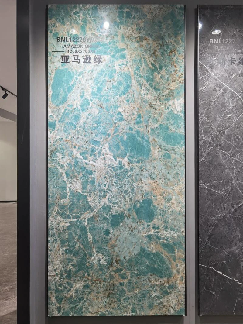 Jungle  Green Rock Board 1200X2400 Porcelain slab Bright TV Sofa Background Dining Table Countertop-Sintered Stone Product