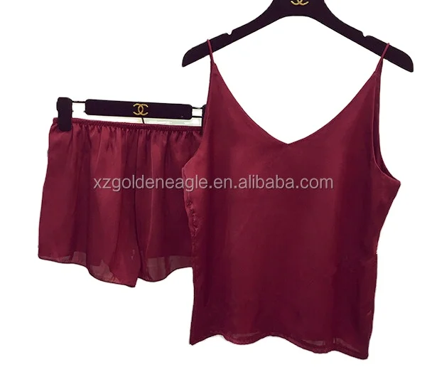 Super soft pure silk Camisoles/short pajamas set