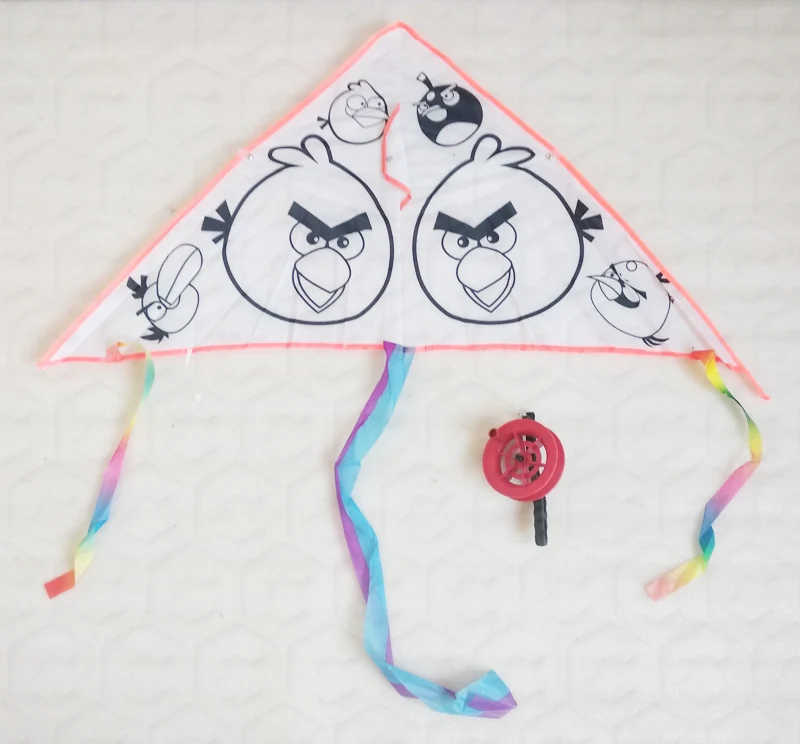 Netherlands market 1 color black printing happy bird flying kite