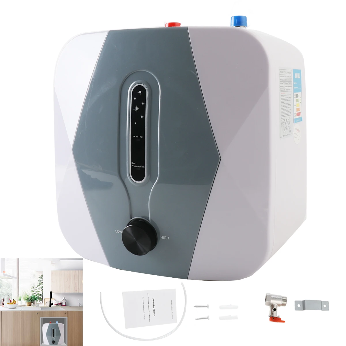 Wholesale Price Stainless Steel 1500W IPX4 Bathroom Smart Instant Electric Water Heater for Shower