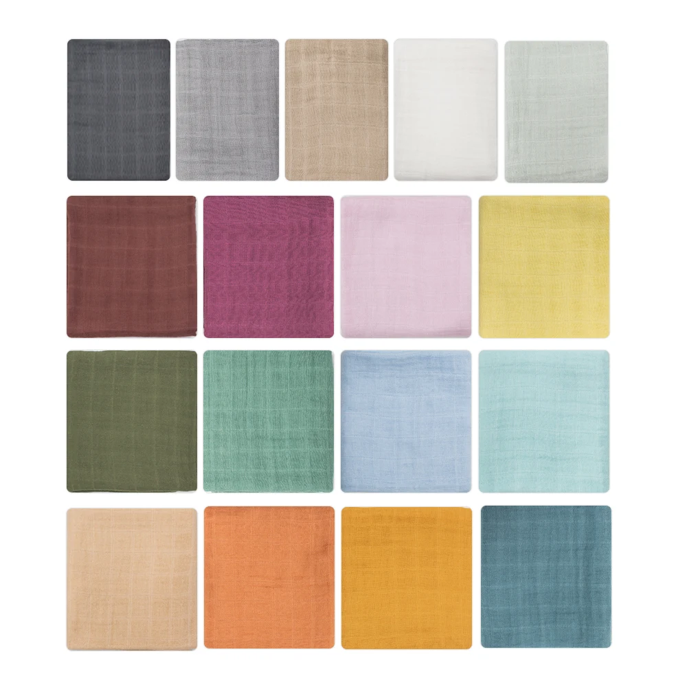 GOTS Certificated Custom Wholesale Soft Newborn Organic Cotton Muslin Receiving Blanket Baby Bamboo Swaddle Wraps Blanket