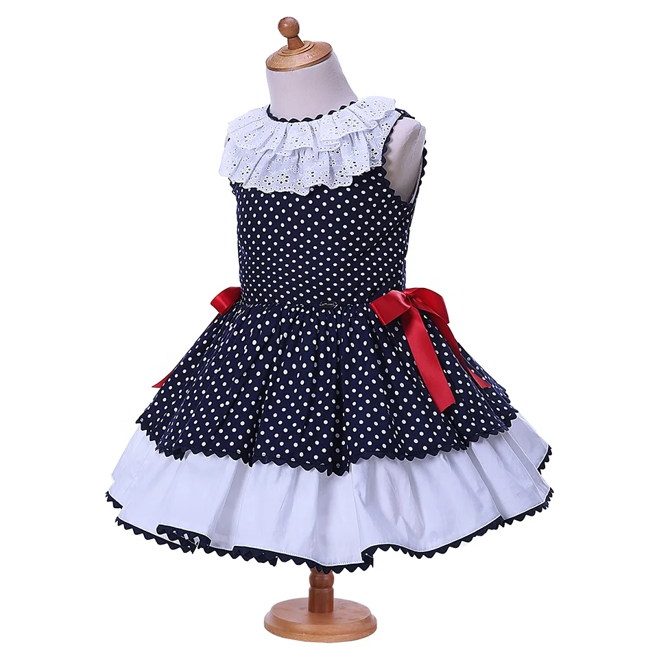 OEM Pettigirl children boutique clothes good time usa soft cotton print dress