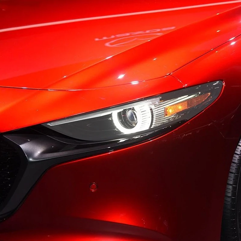 2 шт. Прозрачная Черная защитная пленка для автомобильных фар Mazda 3 BP 2019 2020