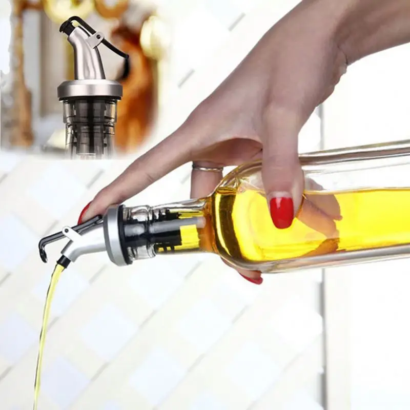 
Oil bottle stopper vinegar bottles can ABS lock plug Food grade plastic Nozzle Sprayer Liquor Dispenser 