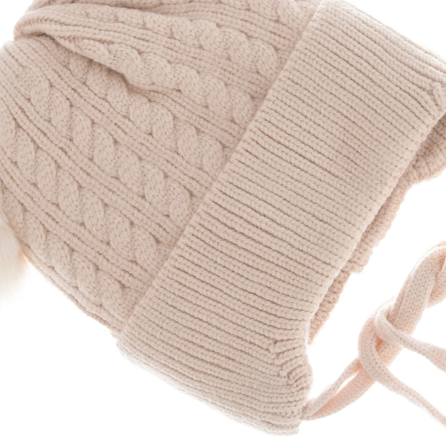 Double Pompom Hat Winter Knitted Kids Baby Girl Hat Warm Thicker Children Infant Beanie Cap Bonnet D471-1