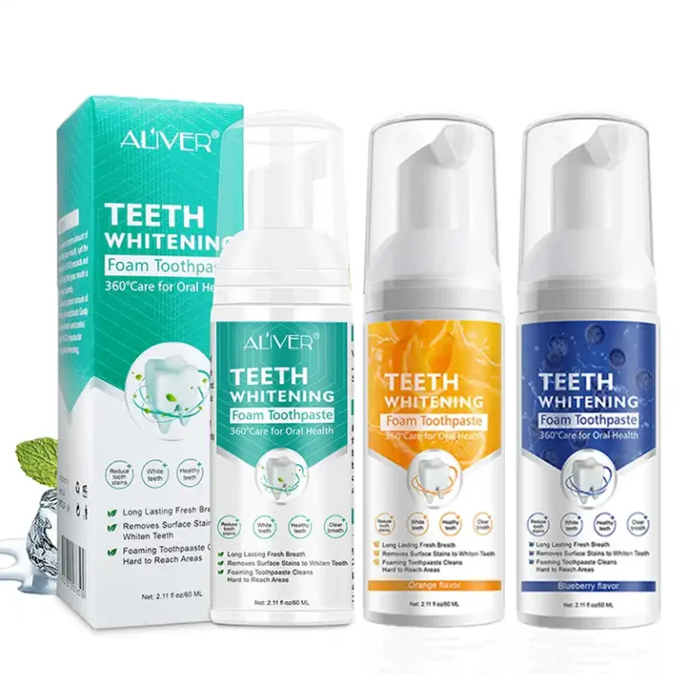 Custom Logo Natural Organic Fruit Flavor Teeth Refreshing Foaming Toothpaste