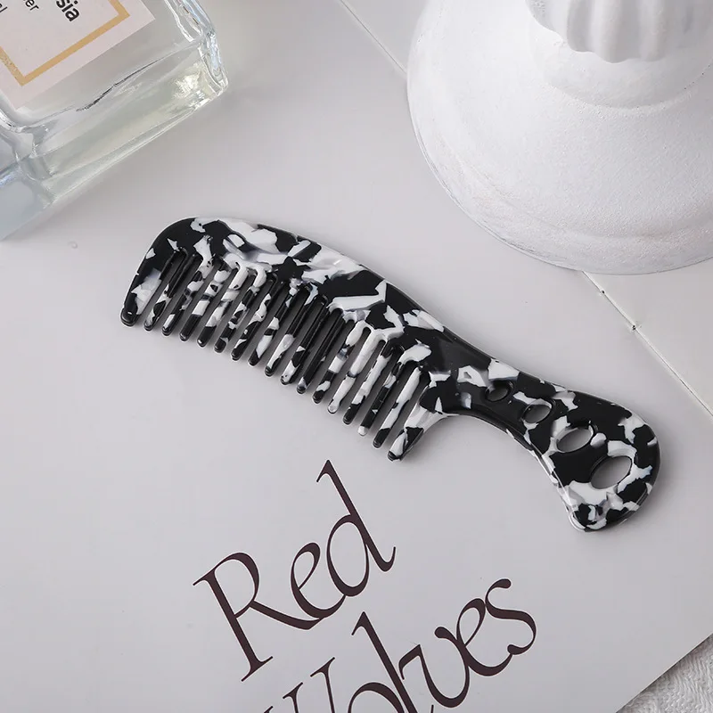 Hot Sale Korean Acid Cellulose Acetate Hair combs with Handle Custom Comb for Women