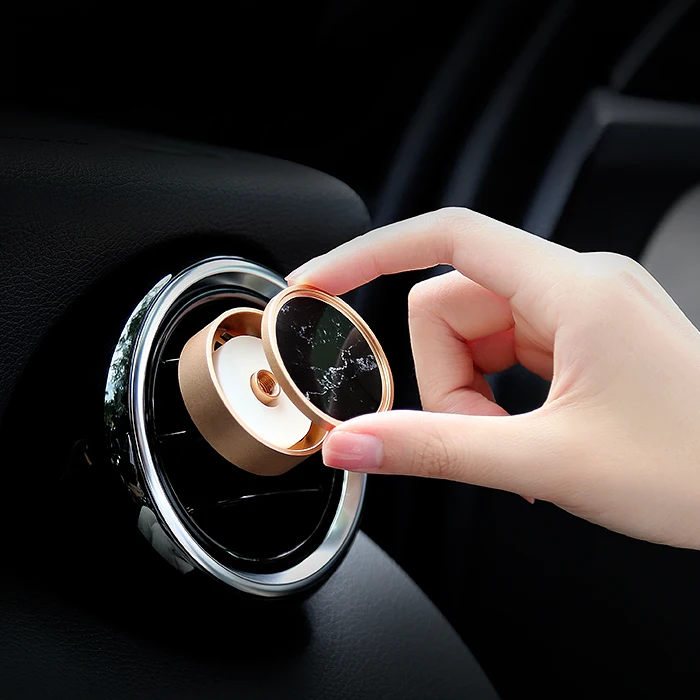 
Car air vent refreshner marble aromatherapy for car accessories interior decorative gift set with Gift Box Packaging car perfume 