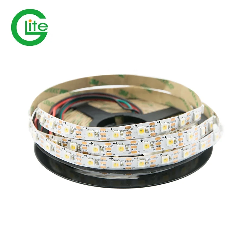 Glite SK6812 SMD5050 LED chips WWA 60LEDs/m DC5V IP20 Addressable LED Strip with Ce Rohs Certificate  for office