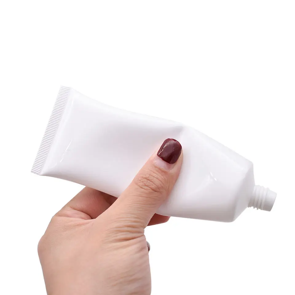 Custom Skincare  Body Lotion  Plastic Hose Soft Cosmetic Hand Cream Packaging Squeeze Tube With Bamboo Lid