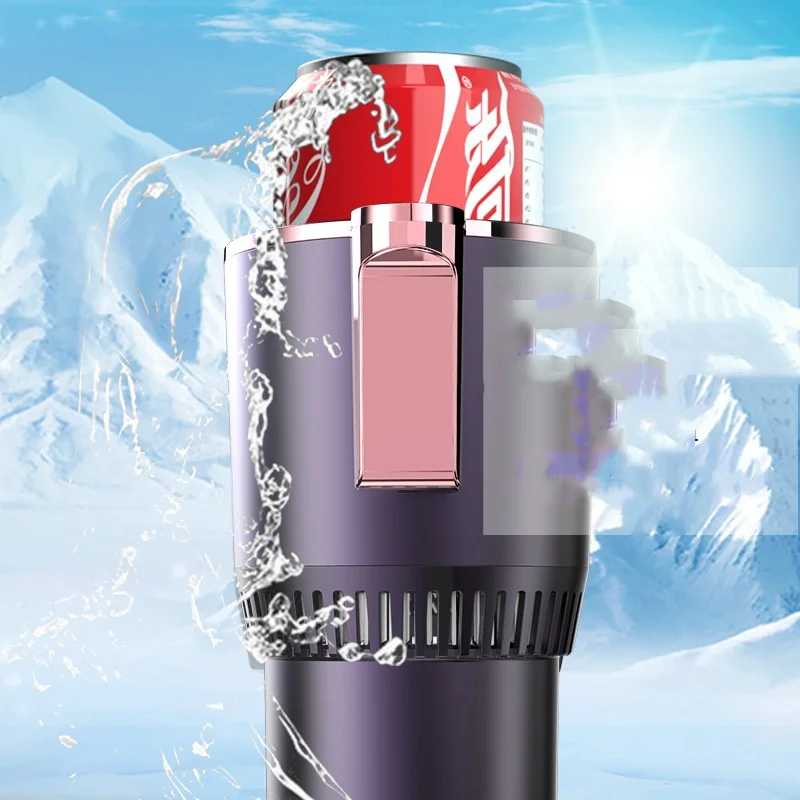 Portable Warmer/colder Cup Cooling Heating Water Milk Car Cups Smart 2 IN 1 Mini Car Fridge Warmer and Cooler Cup