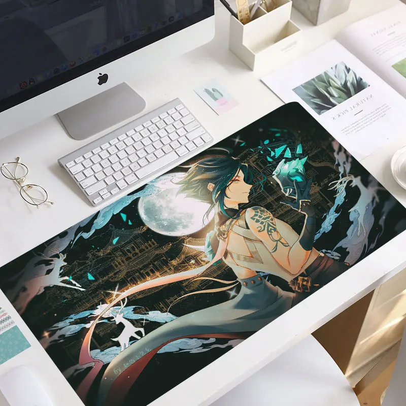 Genshin Impact 90x40cm Large Mouse Pad Gaming Accessories PC Laptop Gamer Mousepad