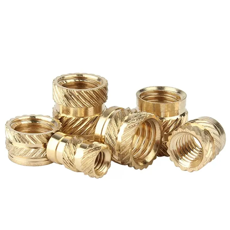 M2/M2.5/M3/M4/M5/M6/M8 Brass Insert Nut Insertos Knurling Copper Knukles Nuts Heat Straight Threaded Knurled Inserti DIN16903