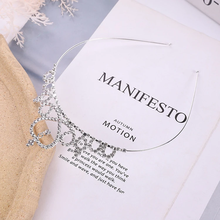 Hot Selling  Crystal Diamond Party Crowns Rhinestone Princess Crown For Girls