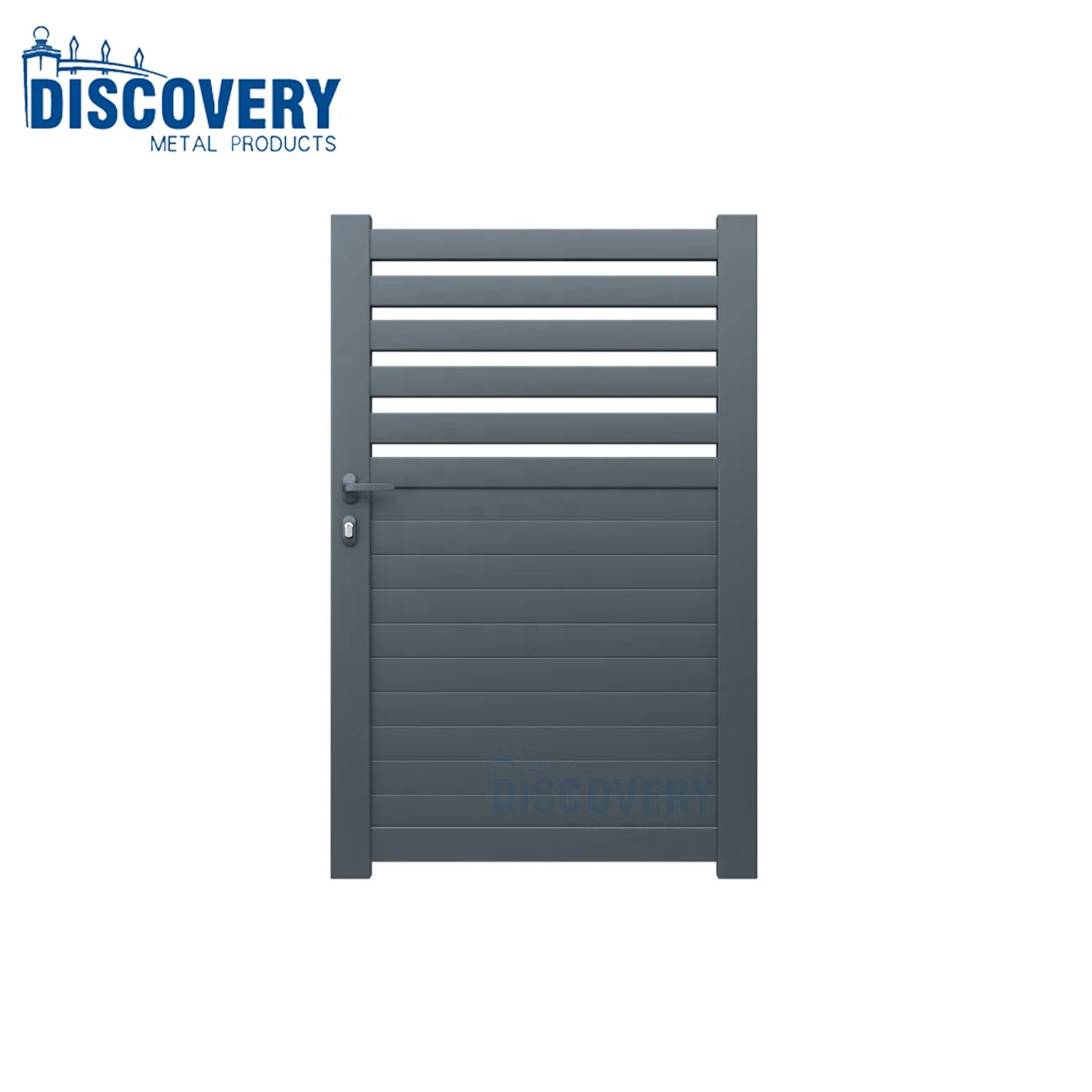 Custom Modern Walkway Gate Aluminum Single Swing Gate Electric Passageway Grille Gate for houses