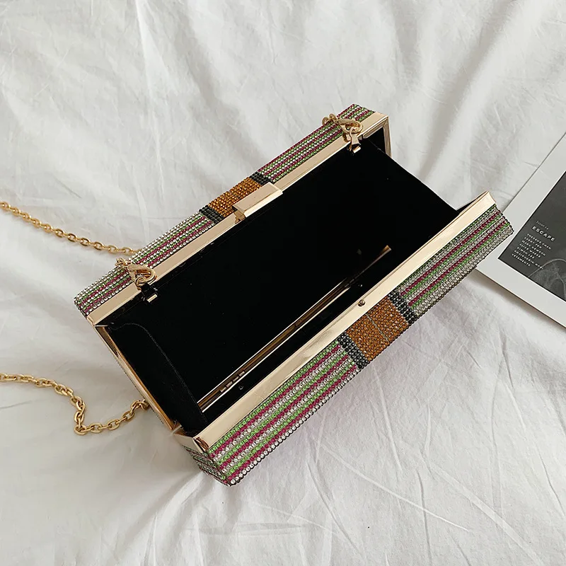
2020 Woman party clutch purse crystal dollar money crossbody bags ladies evening clutch bag handbag 