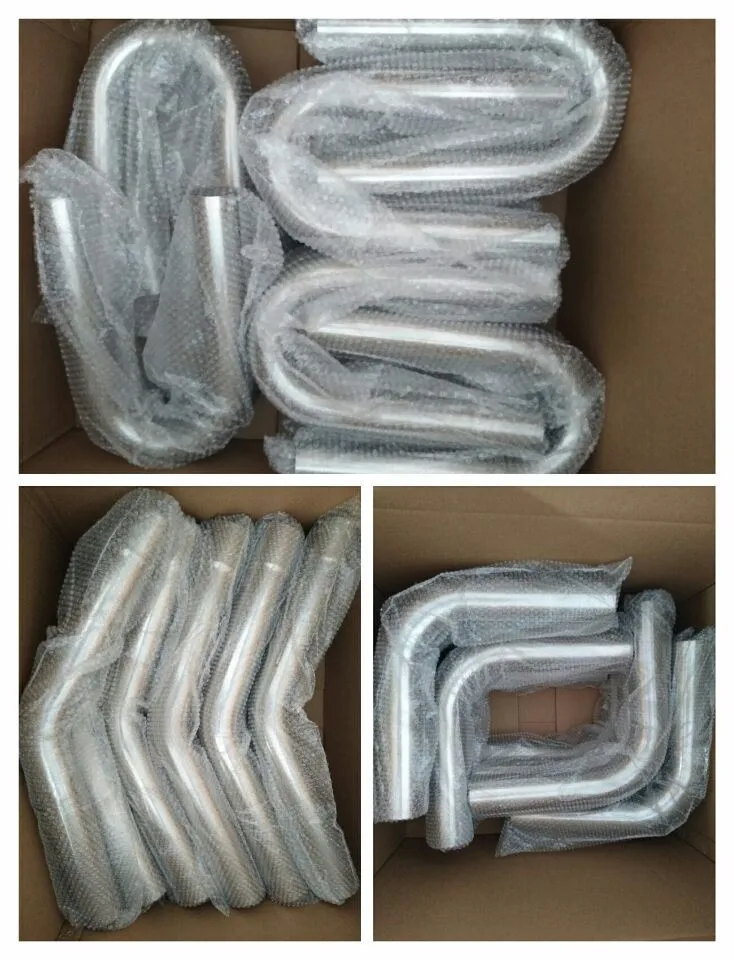 Custom 3.5' 4' 5 Inch 90 180 Degree Stainless Steel Pipe Fittings Exhaust Aluminum Elbow Mandrel Bend Pipe