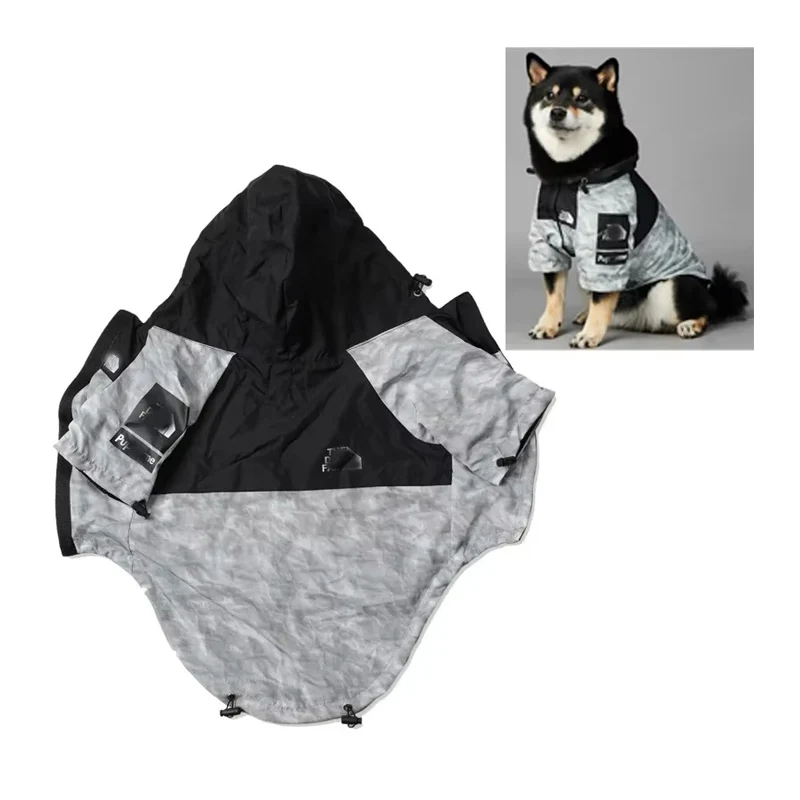 custom brand logo spring autumn winter hot style upgrade version grey love funny windproof large bulldog dog hoodie jacket coat