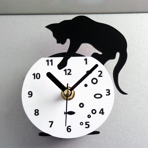 cat animal fridge magnets plastic magnetic refrigerator clock