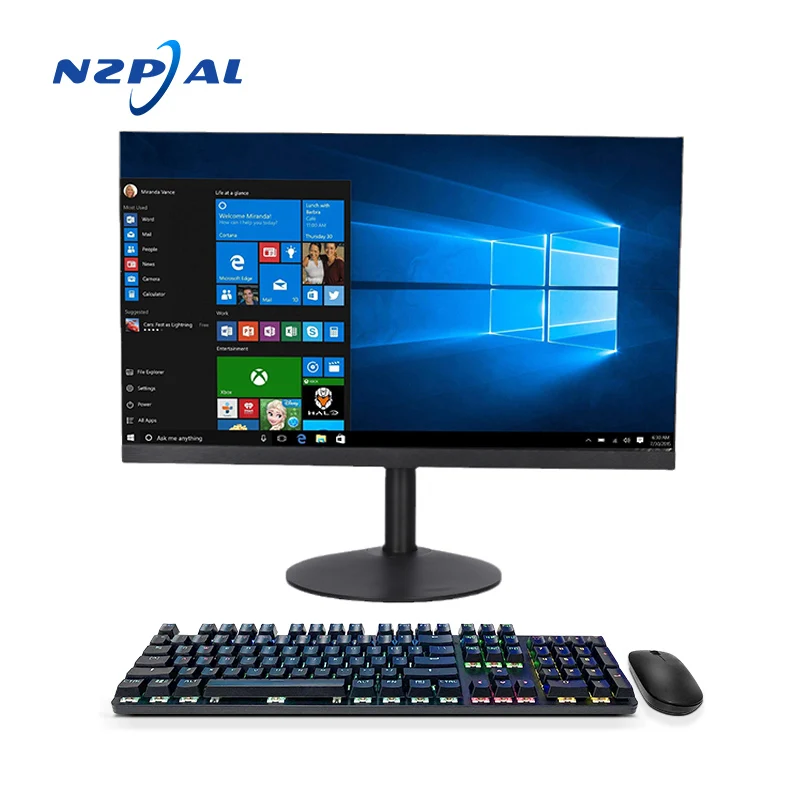 All-in-one PC Full Power Computer Core I3 I5 Desktop Laptops Curved Screen All in One Computer