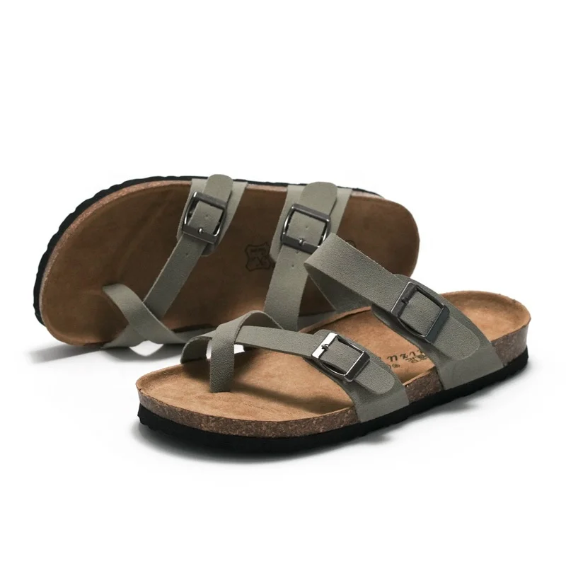 Factory Wholesale Summer Beach Cheap Men Beach Sandals Outdoor Pu Sandals Slippers
