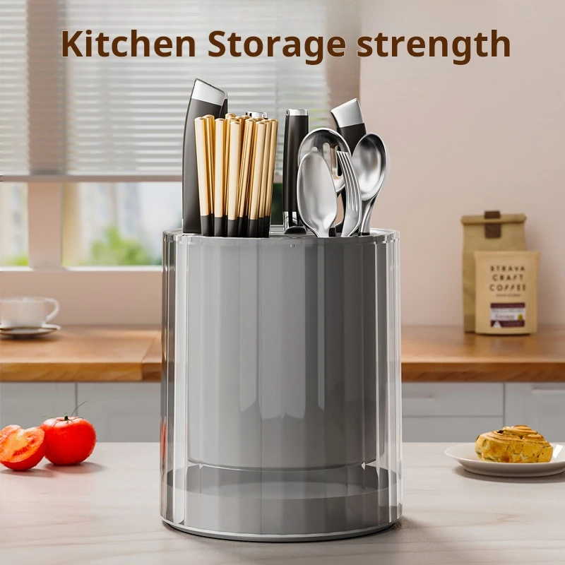 Transparent GreyKnife Block Without Knives Universal Detachable Knife Holder for Easy Cleaning Space Saver Knife Storage Holder