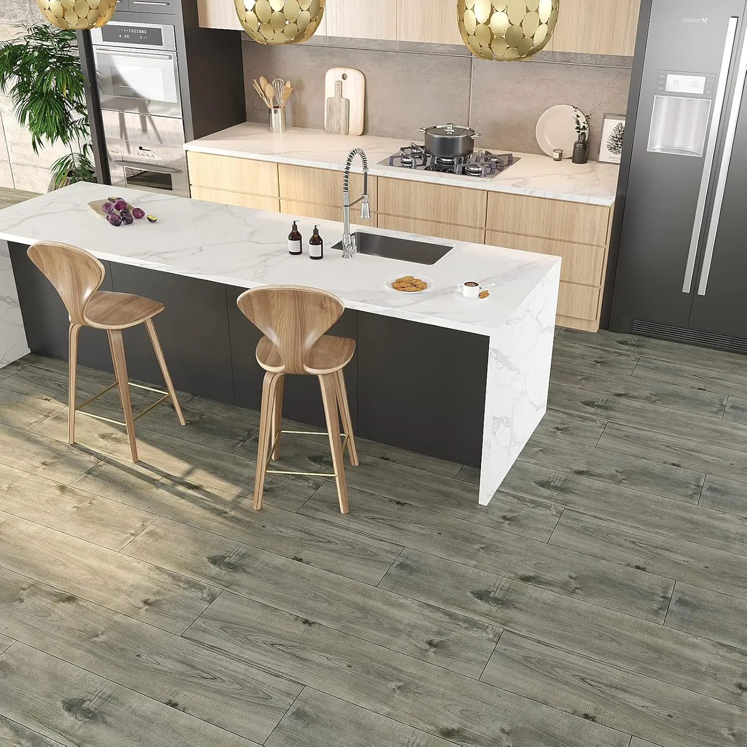 Сухой задний LV TVinyl доска ПВХ SPC Cclick напольное покрытие для внутреннего декора материал