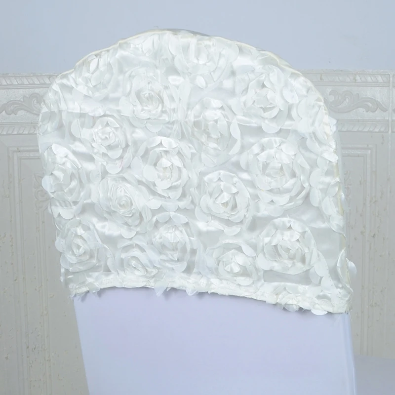 spandex rose rosette flower chair sashes for chair cover