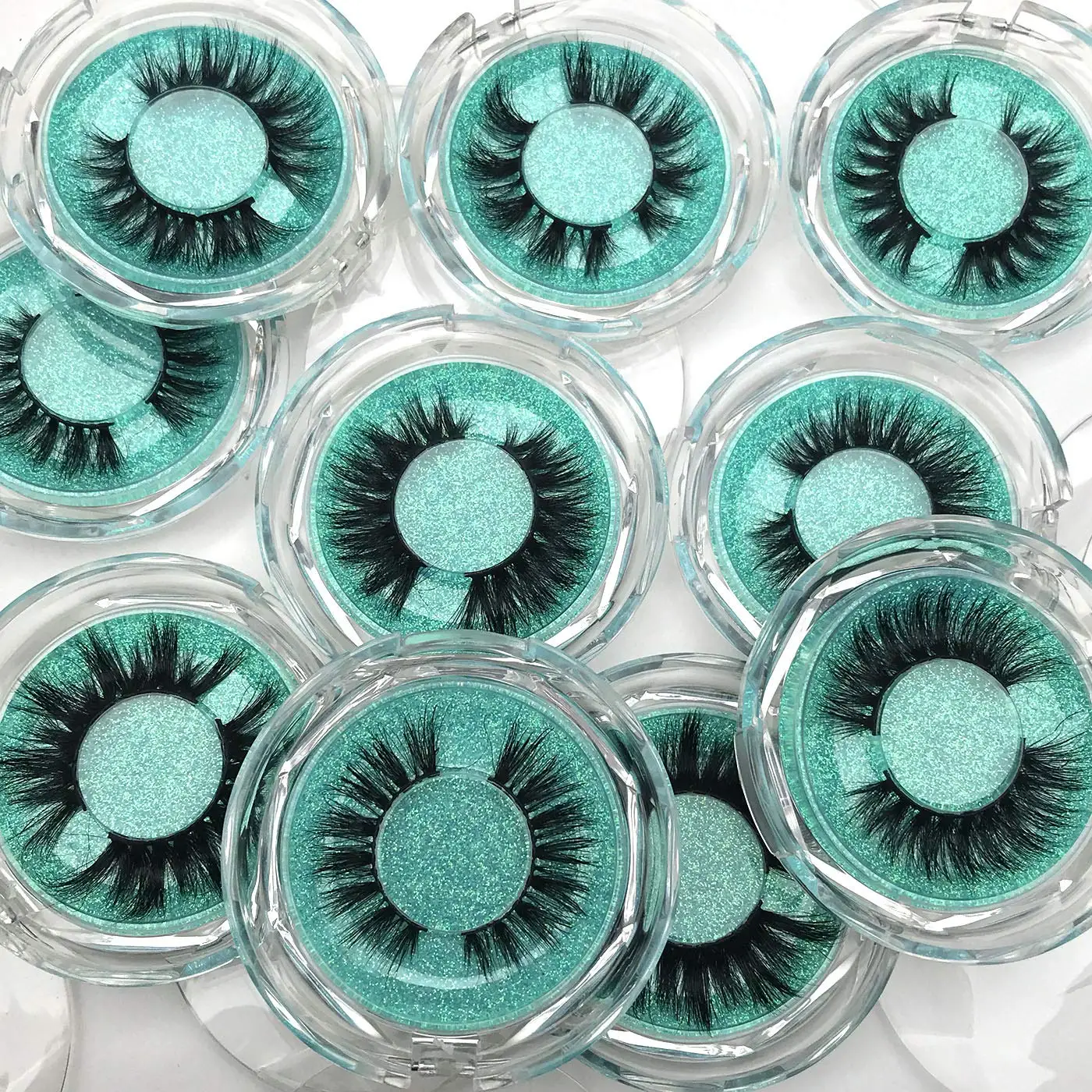 Mink Eyelashes Eyelash Real 3D Free Sample Lashes 25MM Fur Hand Made 3D Multi Layered Custom Size Accepted Natural Long OEM /ODM