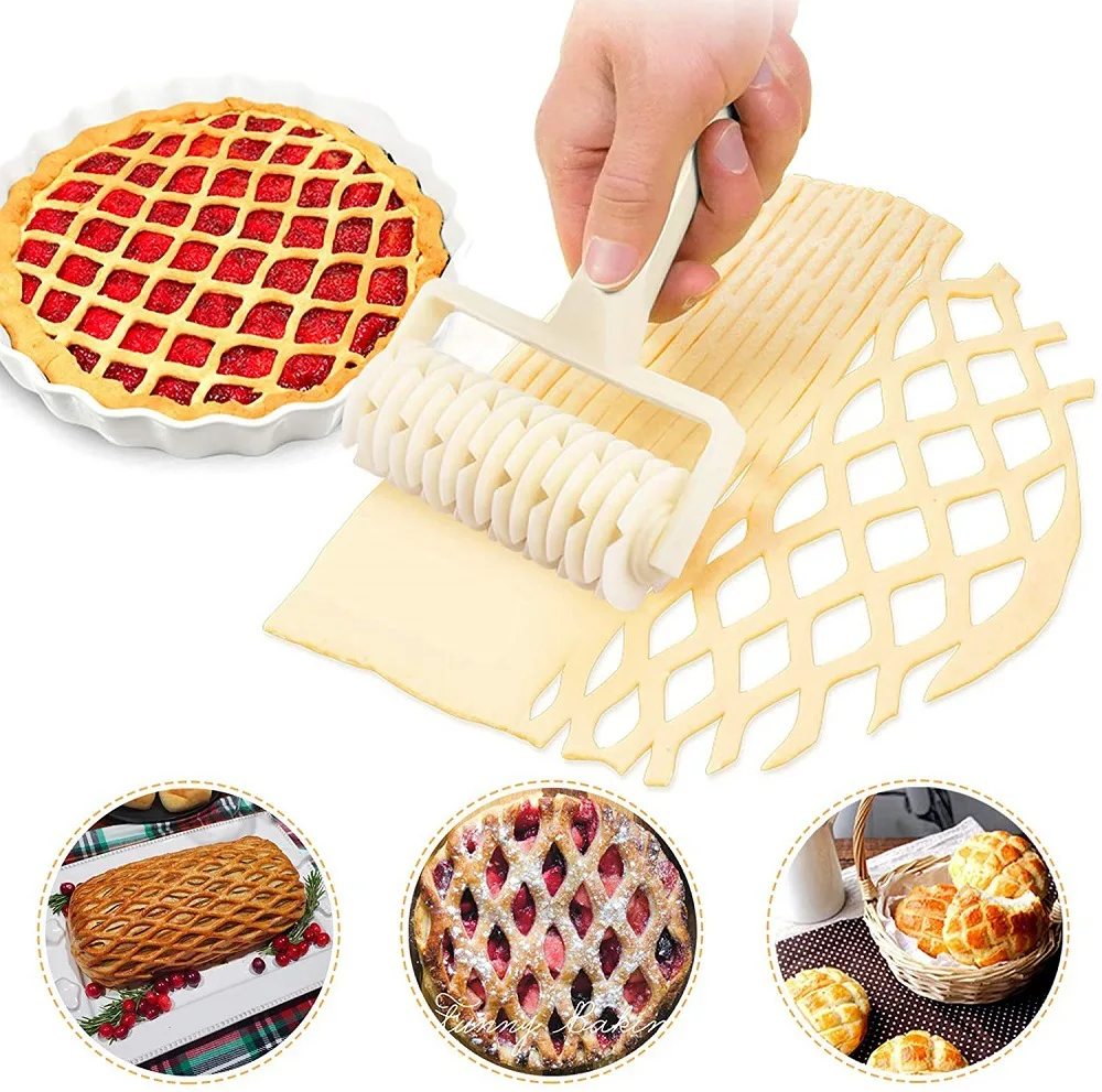Plastic mesh cutter Roller cutter Biscuit pizza pie crust Cake mold Baking tools